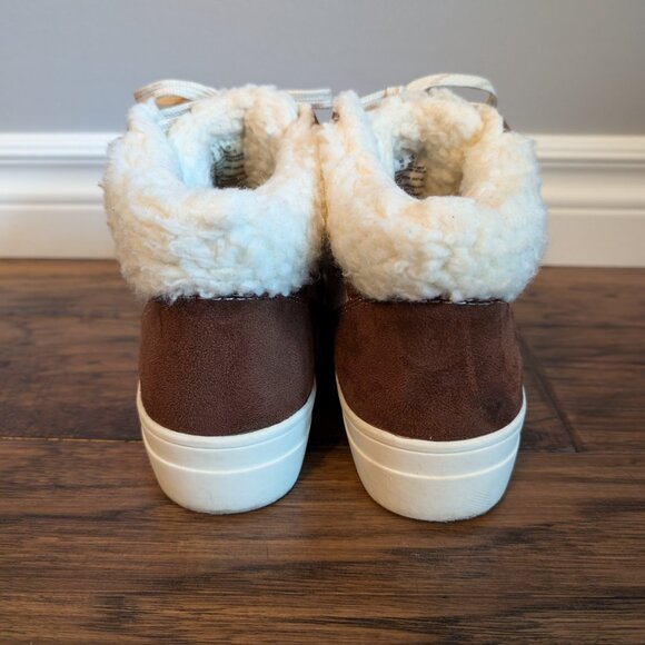 American Eagle Cozy Hiker High top suede sneakers boots brown size 9 - Picture 5 of 15